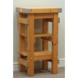 'Smithfield-Elliot' pine butchers block kitchen unit, 51cm x 40cm,