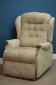 Sherborne electric riser reclining armchair upholstered floral fabric (This item is PAT tested -