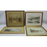 Four prints and 19th Century engravings of Scarborough including 'Part of Scarborough',