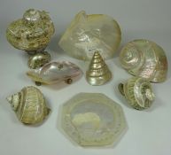 Mother of Pearl shell lamp,