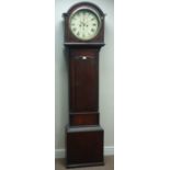 Early 19th century oak longcased clock, circular dial signed 'Tho.