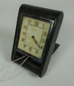 Art Deco Jaeger Le Coultre Travel Clock retailed by Asprey,