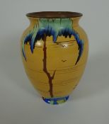 Carlton Ware Handcraft 'Prickly Pansy' vase no. 3424 circa 1930, H15.