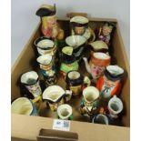 Collection of Toby and character jugs in one box Condition Report <a