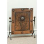 Art & Crafts style copper and wrought metal fire screen Condition Report <a