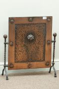 Art & Crafts style copper and wrought metal fire screen Condition Report <a