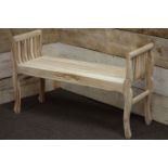 Teak two seat bench, W101cm Condition Report <a href='//www.davidduggleby.