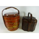 Two oriental partitioned decorative baskets (2) Condition Report <a href='//www.