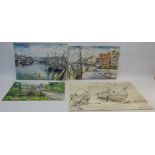 'Whitby Outer Harbour Bridge & Trawlers', 'St Mary's Church & Bridge at Whitby',