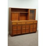 'Nathan' teak sideboard three drawers and three cupboards,