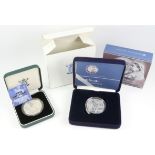 2001 silver proof Victorian Anniversary £5 Crown and 2001 Britannia silver proof £2 coin boxed with