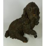 Resin Spaniel sculpture H39cm Condition Report <a href='//www.davidduggleby.