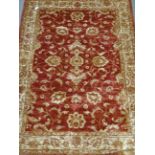 Persian Ziegler design red ground rug/wall hanging,