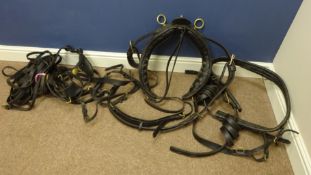 14-15 hands Horses Vintage leather set harness to 14-15 hands Cob Condition Report