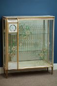 Mid 20th century vintage retro display cabinet with 'Smiths' clock,
