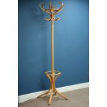 Turned beech hat and coat stand, H195cm Condition Report <a href='//www.