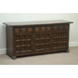 Younger 'Toledo' Spanish style sideboard, three cupboards and three drawers, W158cm, H75cm,