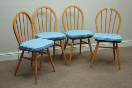 Set four Ercol 'Windsor' elm and beech stick and hoop back dining chairs Condition Report