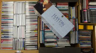 Large quantity of classical music CD's in five boxes Condition Report <a