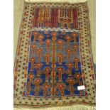 Persian blue ground prayer rug, 140cm x 88cm Condition Report <a href='//www.