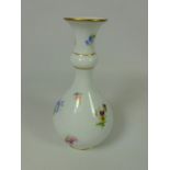 Meissen vase hand painted with floral sprays,