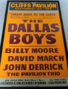 Original 'Cliffs Pavilion Southend-on-Sea' 1960's poster featuring The Dallas Boys,
