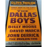 Original 'Cliffs Pavilion Southend-on-Sea' 1960's poster featuring The Dallas Boys,