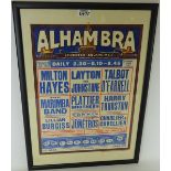 Original 'Alhambra Leicester Square London' 1920's theatre poster,