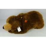 Steiff brown bear laying, L75cm Condition Report <a href='//www.davidduggleby.