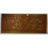 African carved wooden relief panel, L100.5cm Condition Report <a href='//www.
