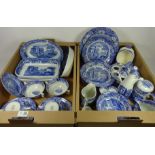 Spode 'Italian' dinner and teaware including casserole dishes, salt pig, egg stand, sugar sifter,