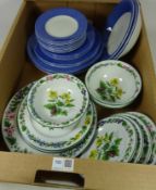 Spode 'Vermicelli' dinnerware and Royal Worcester 'Worcester Herbs' dinnerware in one box