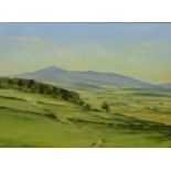 'Bennachie from the Hill of Barra', oil on canvas signed by Peter M Drewett (British 1957-),