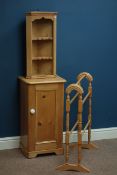 Victorian pine bedside cabinet (W40cm, H73cm, D34cm),