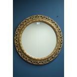Two rectangular gilt framed mirrors and a circular gilt framed mirror Condition Report
