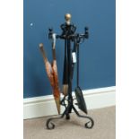 Cast metal companion fire iron set Condition Report <a href='//www.