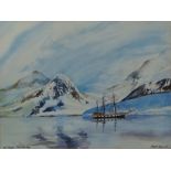 'The Marques Tierra del Fuego', watercolour signed and Harry A Teale 1981,
