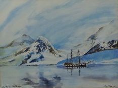 'The Marques Tierra del Fuego', watercolour signed and Harry A Teale 1981,