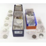 Collection of mixed coins Elizabeth I to George VI in two boxes Condition Report