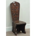 20th century carved oak spinning chair Condition Report <a href='//www.