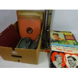 Beatles, Elvis, Abba and other vinyl records, 78's records, Vintage Stethoscope, a Sphygmomanometer,