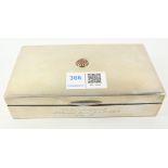 Hallmarked silver cigarette box 15cm Condition Report <a href='//www.
