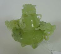 20th Century Chinese carved jade Koro, H14cm Condition Report <a href='//www.