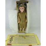 Jumeau Bebe doll impressed number 10, stamped on lower back,