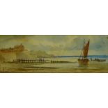 Seascape Scene, 19th/20th century watercolour signed H Tupnell? 6.