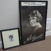 Original 'Royal Chatham' 1920's Theatre Poster, Marie Blanche born Scarborough 1891,