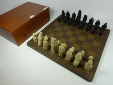 Chessboard with boxed composite pieces Condition Report <a href='//www.
