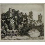 'Castle & Cathedral, Durham', limited edition etching no.