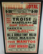 Original Royal Chatham 1936 theatre poster,