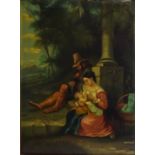 'Wayside in Italy' Figures and Baby,